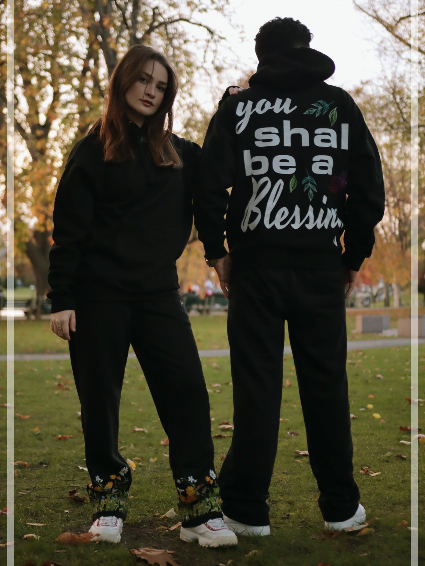 Hooded Sweatshirt Garden of Eden the Message (Unisex) Black